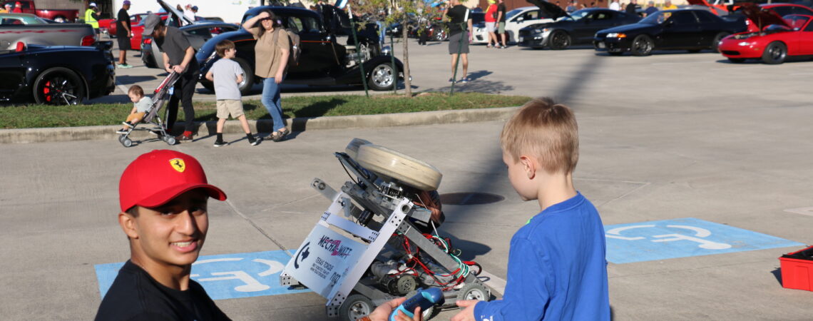 MechaWatt goes for a Spin during Cars and Coffee!